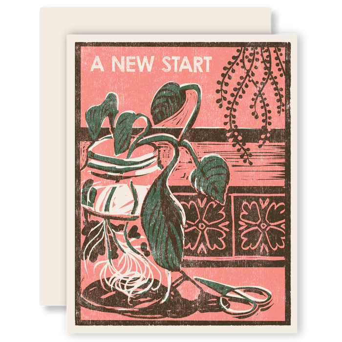 A New Start Letterpress Card