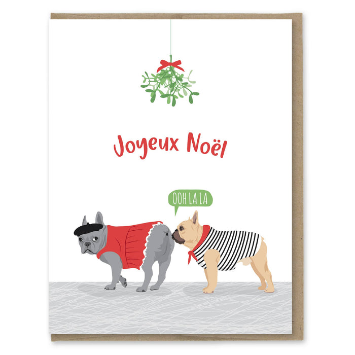 Joyeux Noel French Bulldog Christmas Card