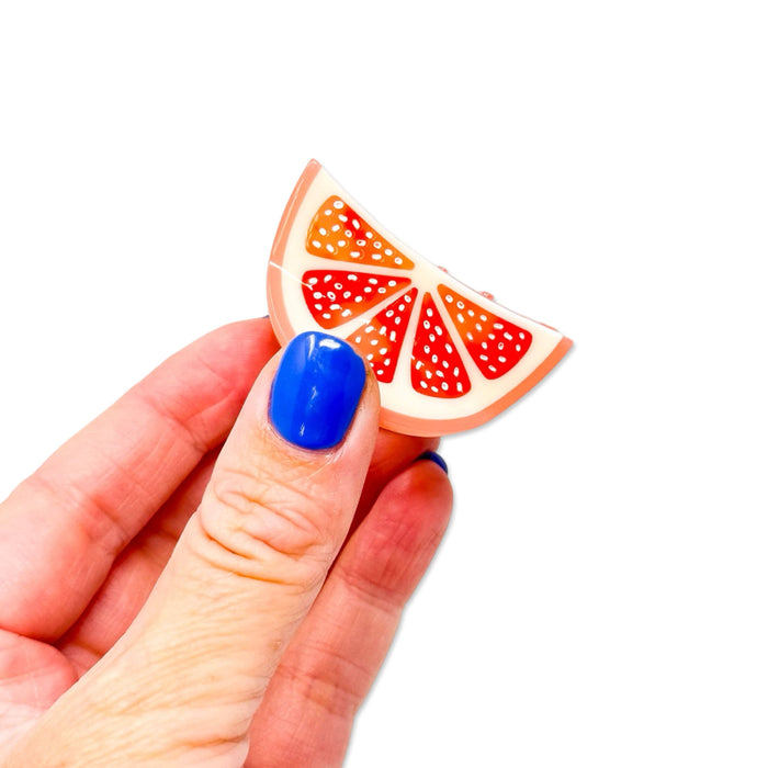 Mini Grapefruit Slice Hair Claw