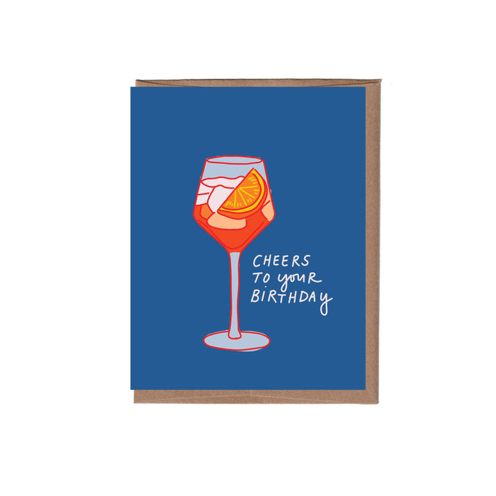 Scratch & Sniff Aperol Spritz Birthday Greeting Card