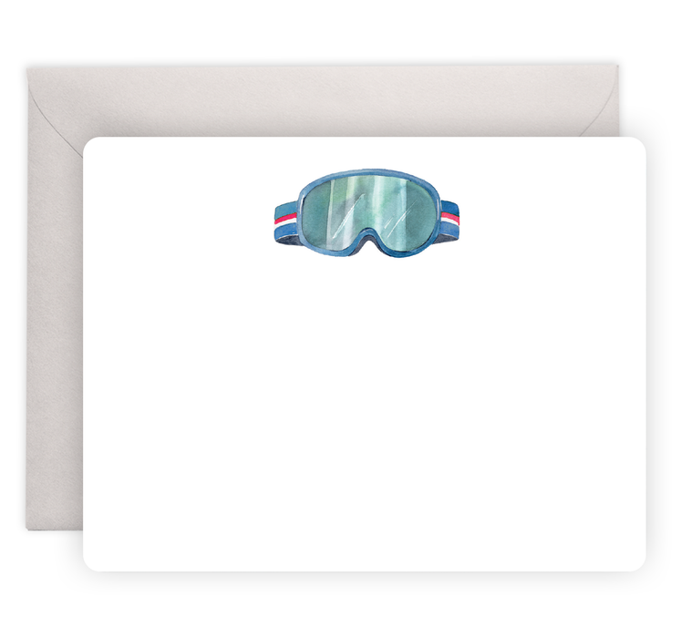 Ski Goggles Flat Notes | Boxed Notecards Stationery