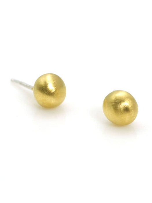 Ball Post Earrings: Vermeil