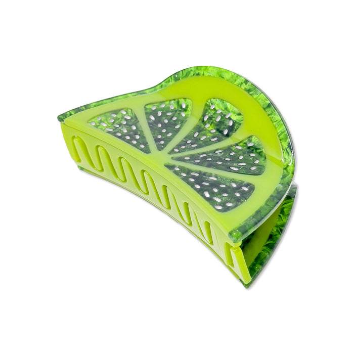 Big Lime Slice Hair Claw