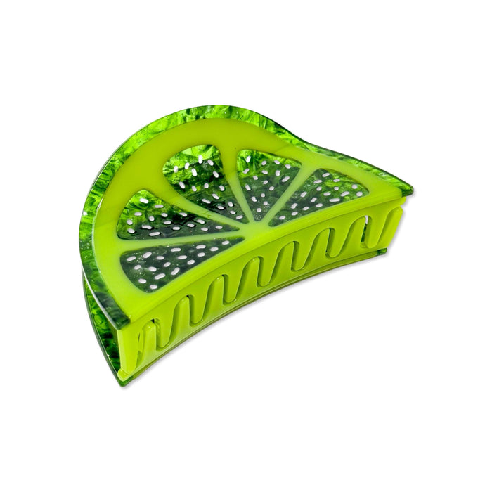 Big Lime Slice Hair Claw