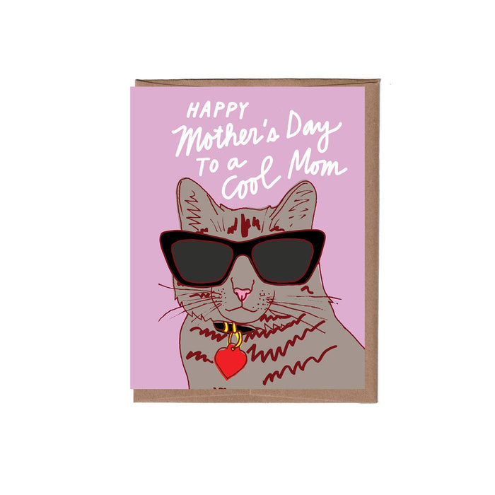 Cool Cat Mother's Day Greeting Card