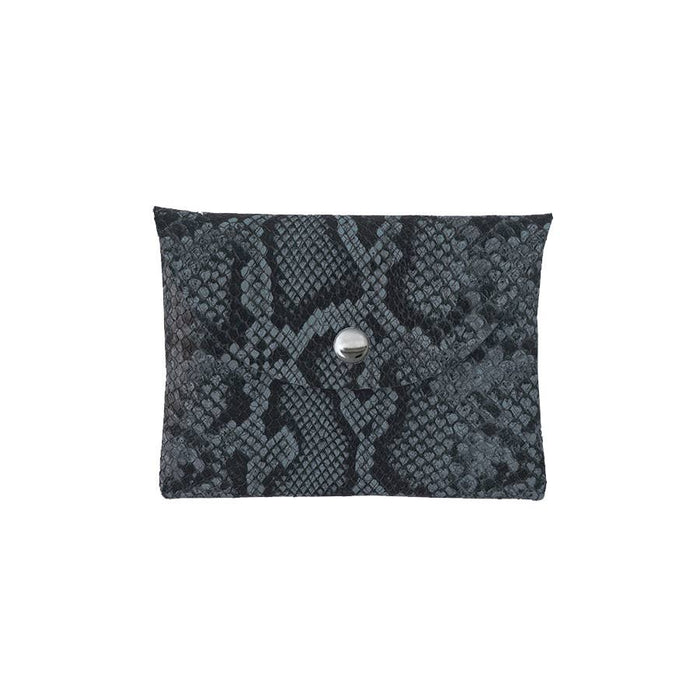 Lili Snap Pouch: Foil Black