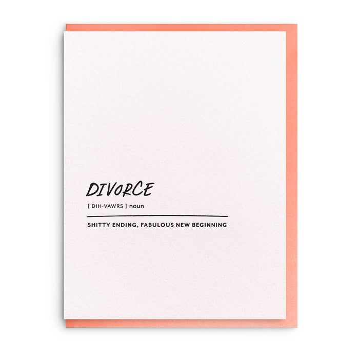 Divorce - Letterpress Sympathy Greeting Card