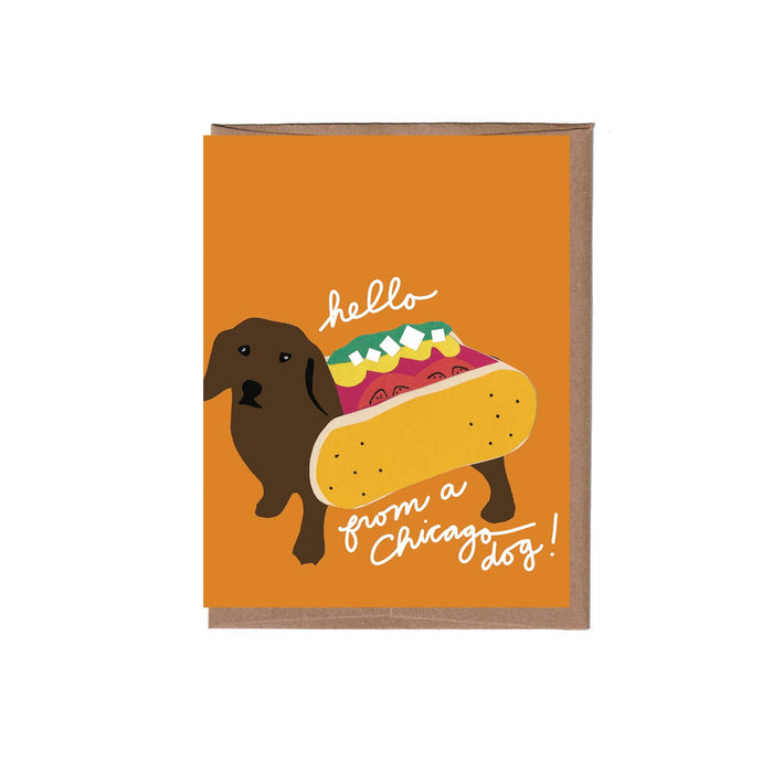 Chicago Dog Greeting Card