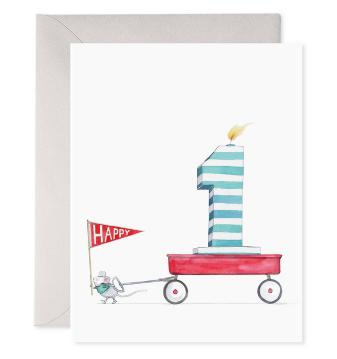 1st Bday Card | Kids Birthday Greeting Card: 4.25 X 5.5 INCHES