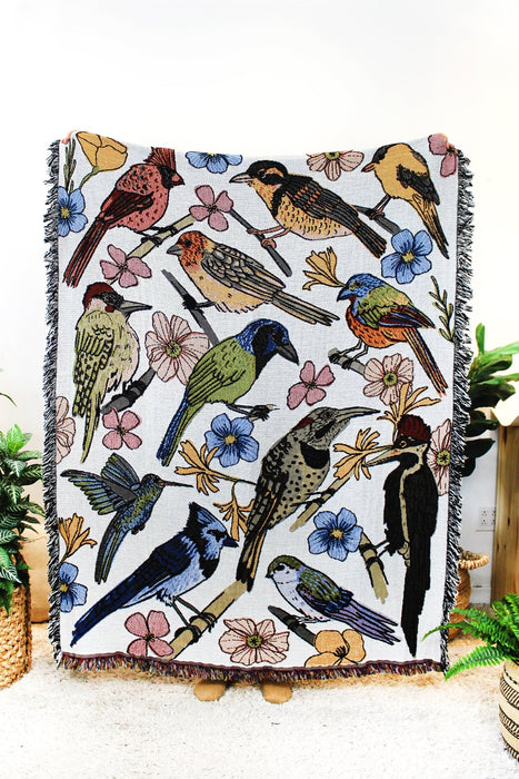 Bird Watcher Tapestry Blanket