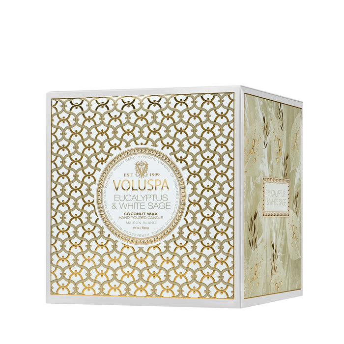 Eucalyptus + White Sage, Luxe Boxed Candle