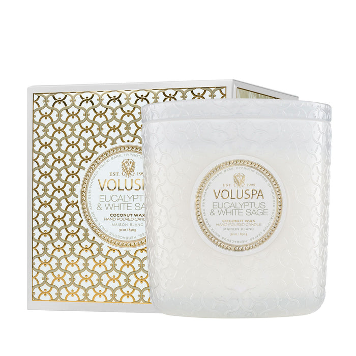 Eucalyptus + White Sage, Luxe Boxed Candle