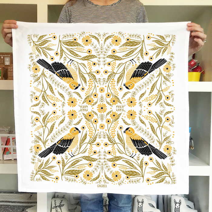 Goldfinch Tea Towel