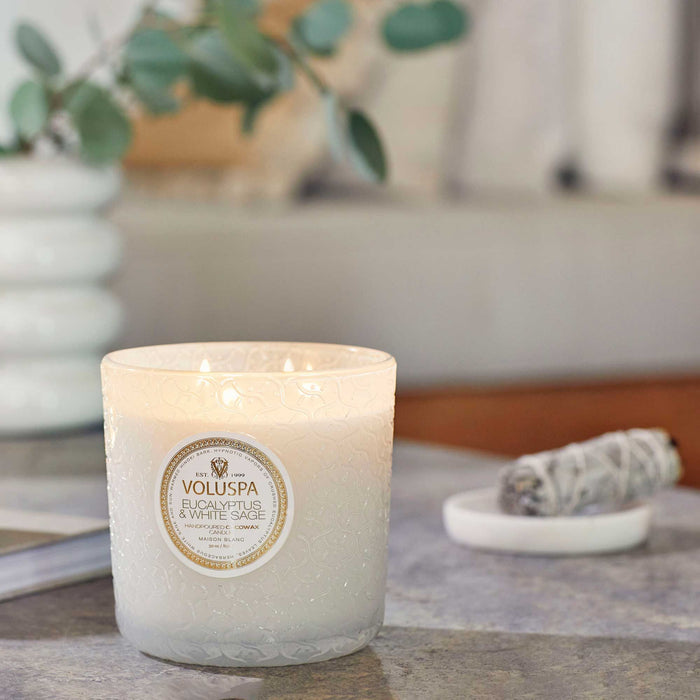 Eucalyptus + White Sage, Luxe Boxed Candle