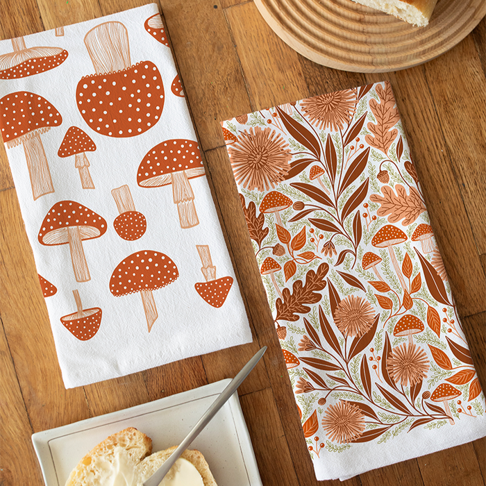 Mushrooms Tea Towel