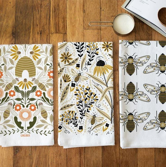 Bee Garden Tea Towel