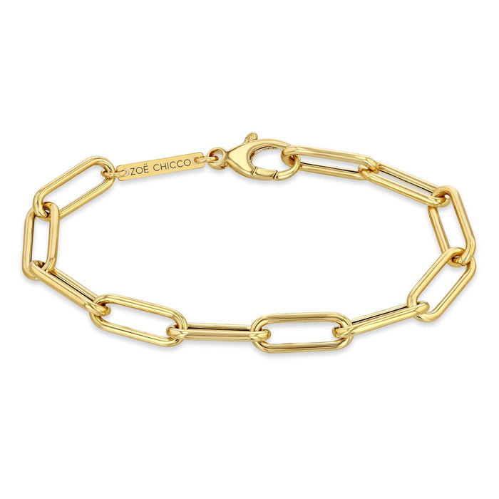 14kt Large Paperclip Chain Bracelet