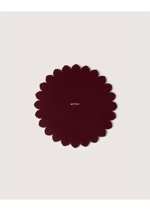 Crest Merino Wool 12" Trivet - Burgundy