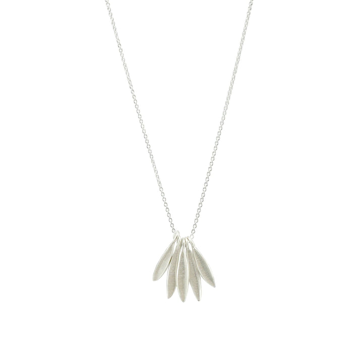 Five leaf necklace: Silver