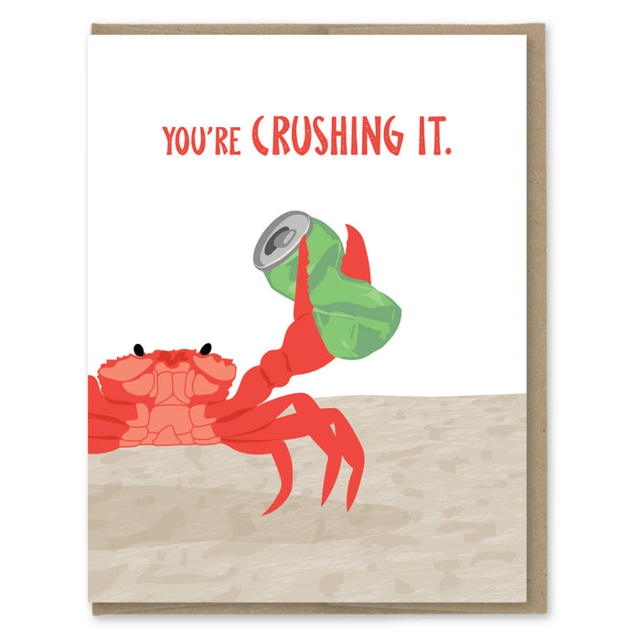 You're Crushing It Funny Congrats Card