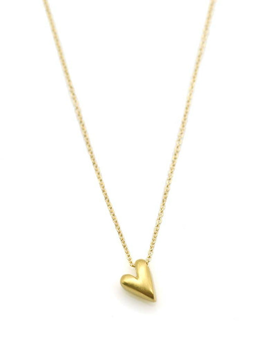 Tiny Heart Necklace: Gold