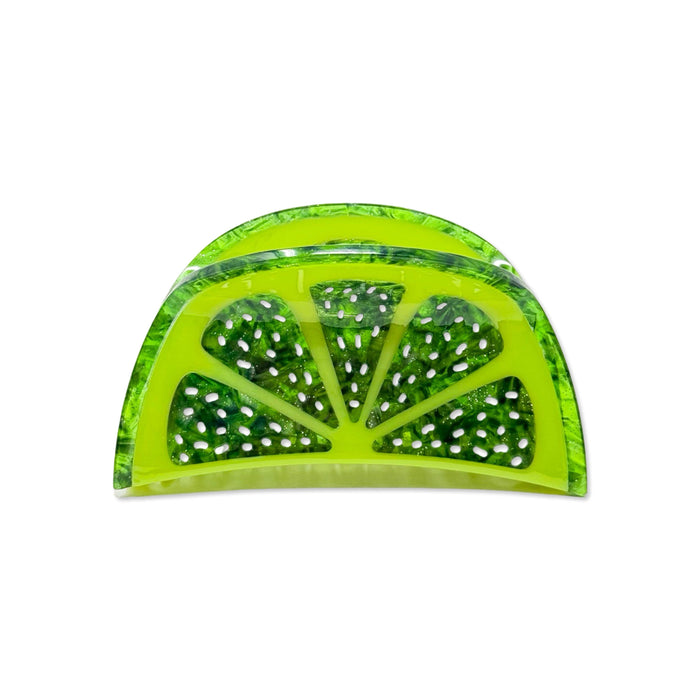 Big Lime Slice Hair Claw