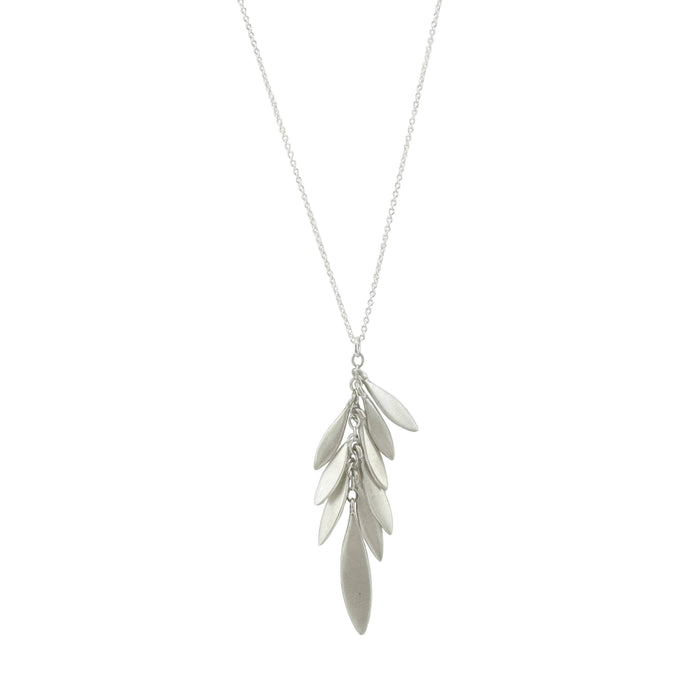 Leaf cluster necklace: Vermeil