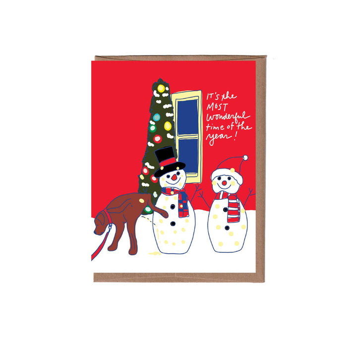 Dog Pee Christmas Greeting Card - Box of 8