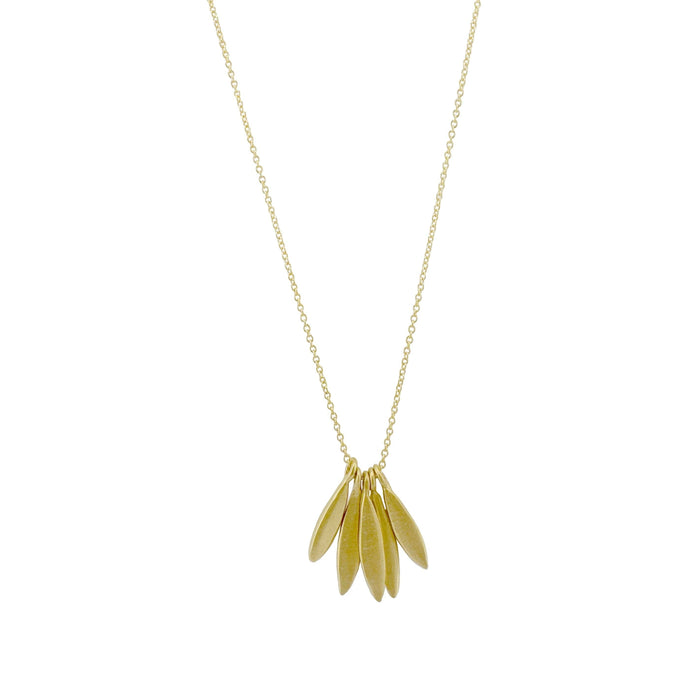 Five leaf necklace: Silver