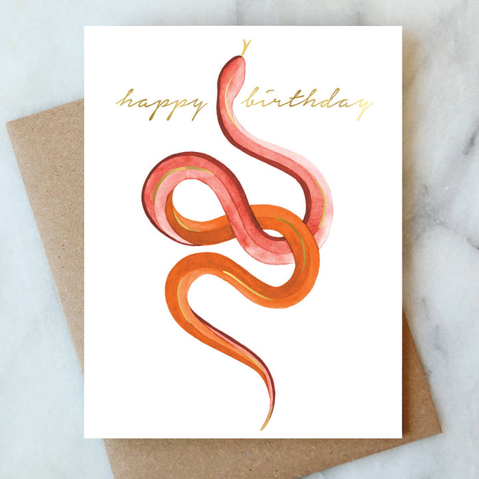 Snake Birthday Greeting Card