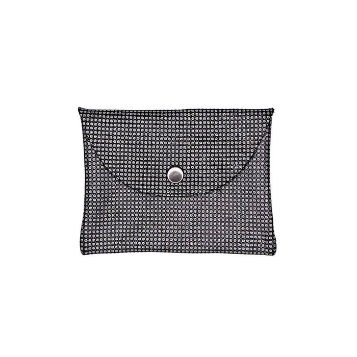 Lili Snap Pouch: Foil Black