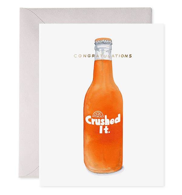 Crushed It | Orange Soda Congrats Graduation Greeting Card