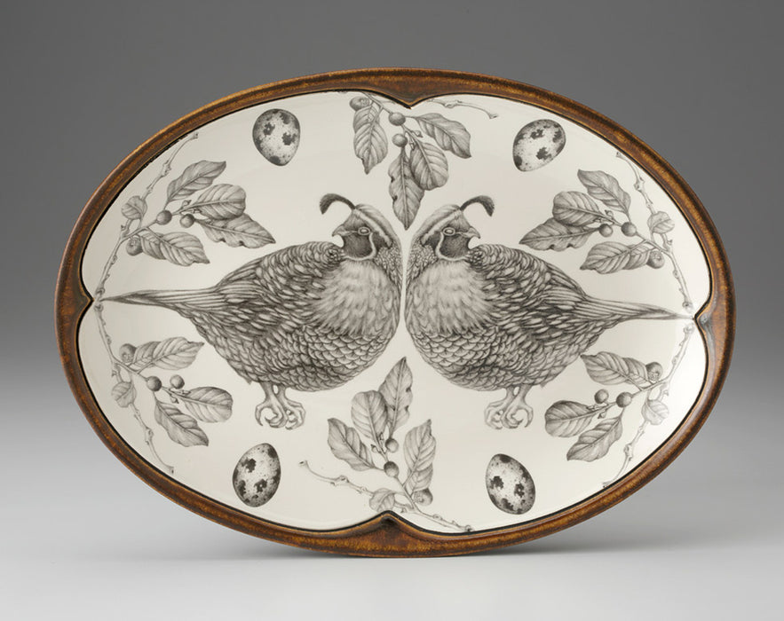 Quail  Small Oval Platter