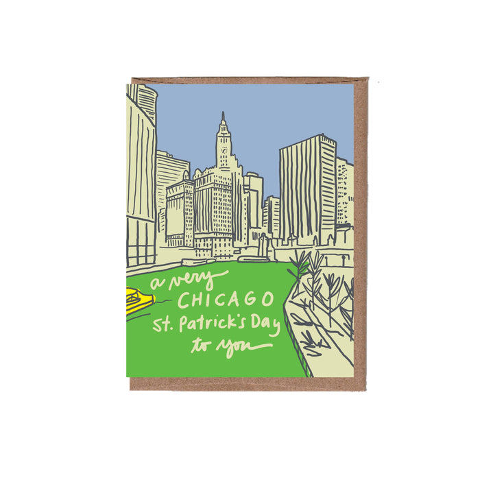 Chicago River St. Patrick's Day Greeting Card