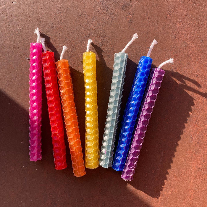 Honeycomb Hanukkah Candles, Multi Color