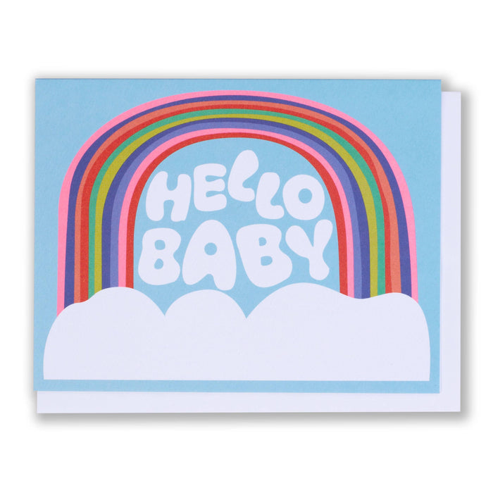 Hello Baby Rainbow Card