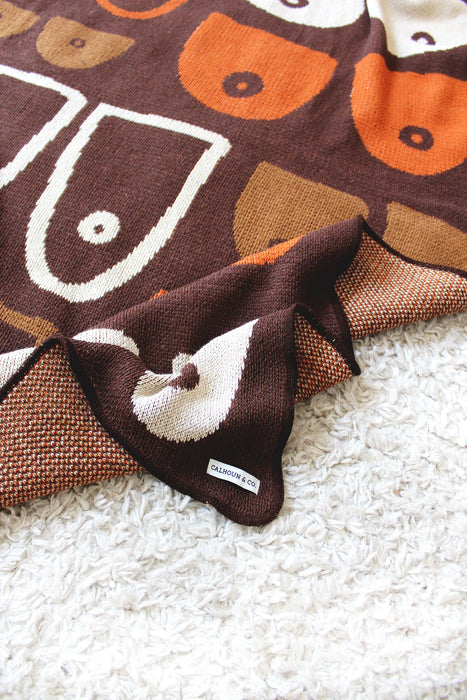 Boobs Support Boobs Au Naturel Knit Blanket