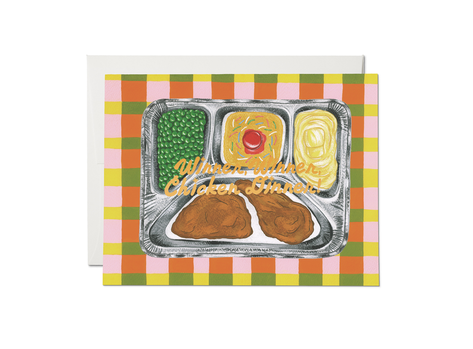 Chicken Dinner congratulations greeting card