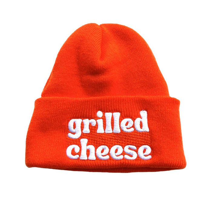 Grilled Cheese knit beanie Winter hat Made in America usa