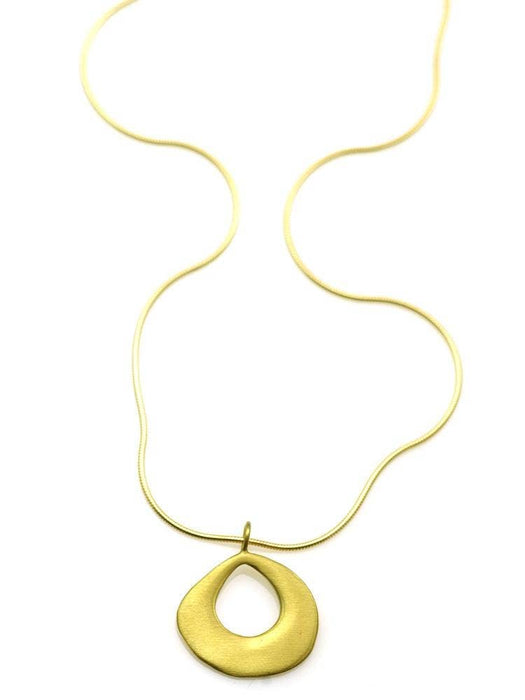 Thick Open Drop Necklace: Gold