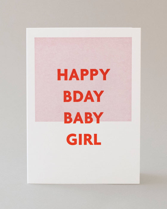 HBD Baby Girl Card