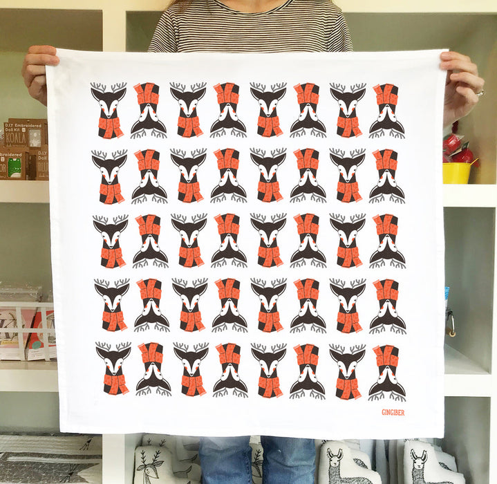 Reindeer Tea Towel