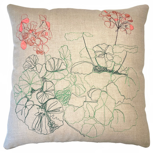 18" Geranium Pillow