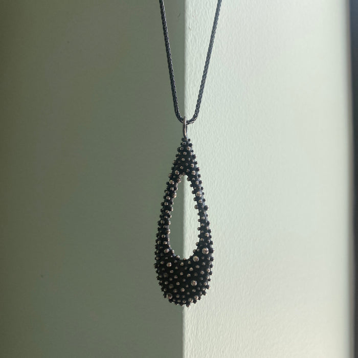 Long Bumpy Teardrop Pendant