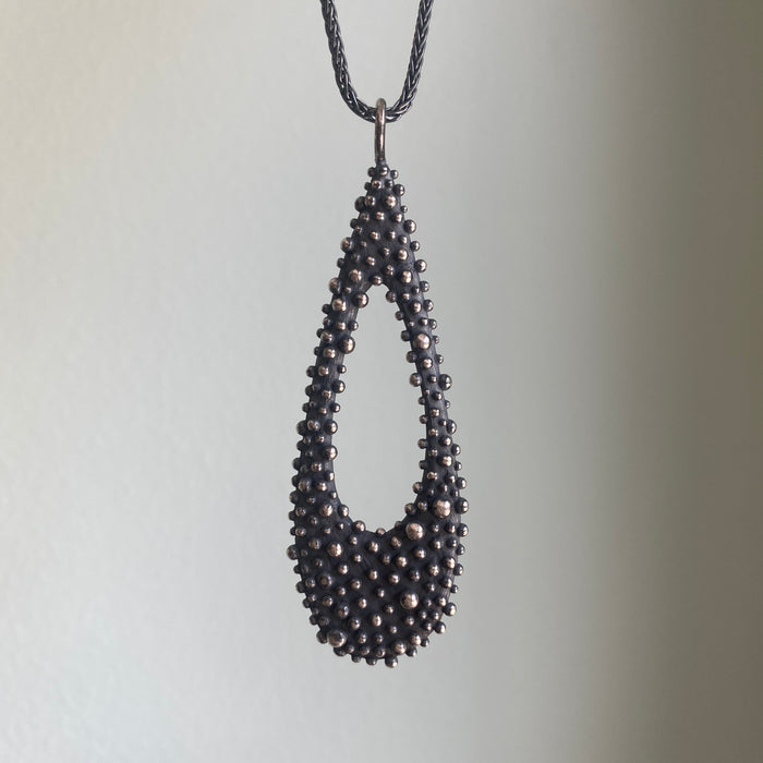 Long Bumpy Teardrop Pendant