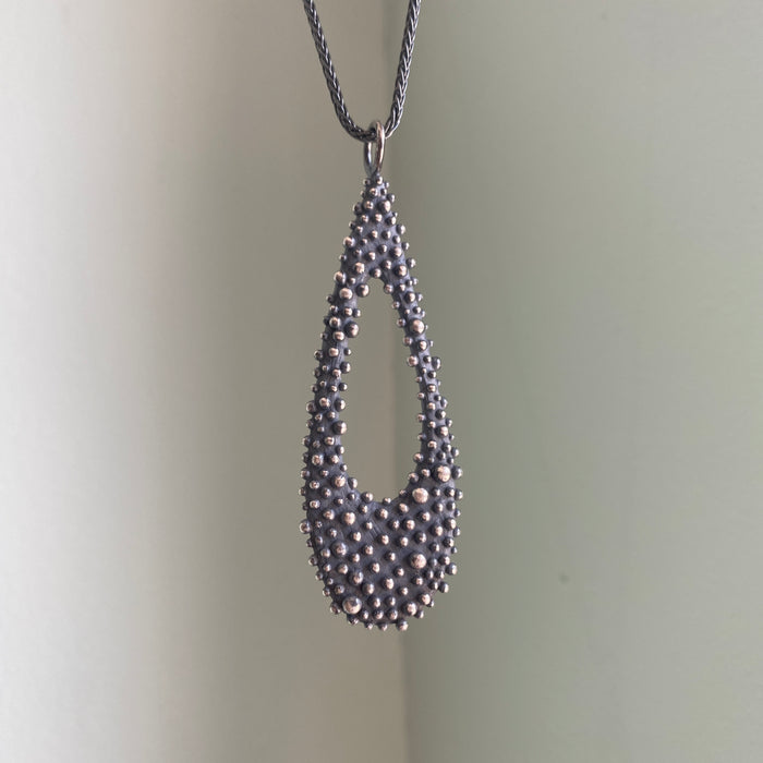 Long Bumpy Teardrop Pendant