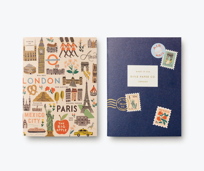 Bon Voyage Pocket Notebooks, Set of 2