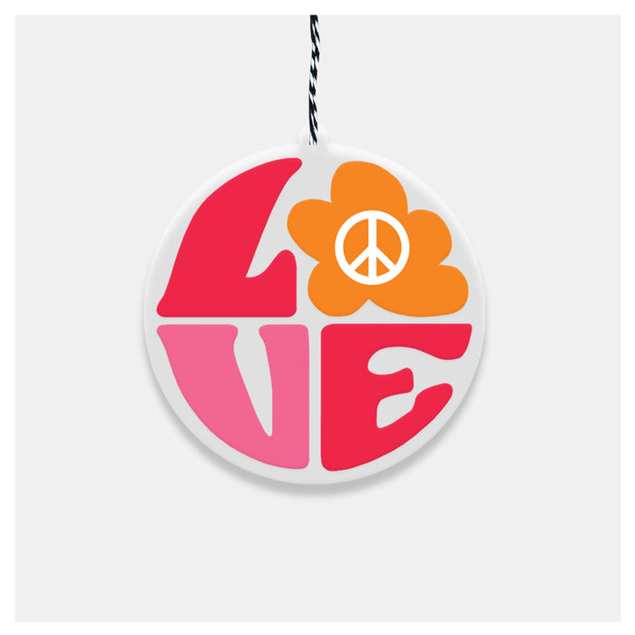 Groovy Love Acrylic Ornament