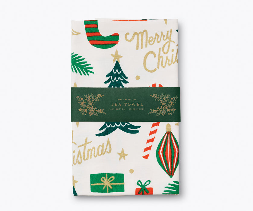 Deck the Halls Tea Towel