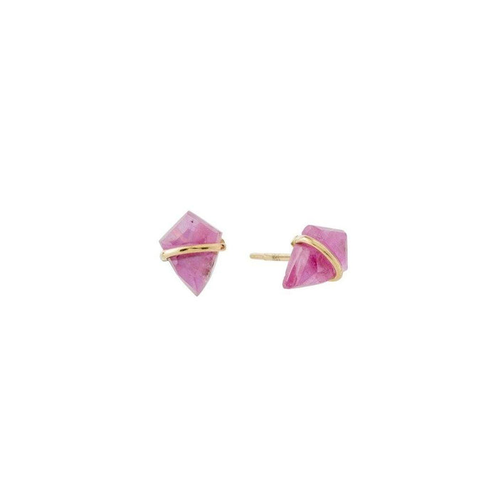 18kt Ruby Teeny Kite Studs